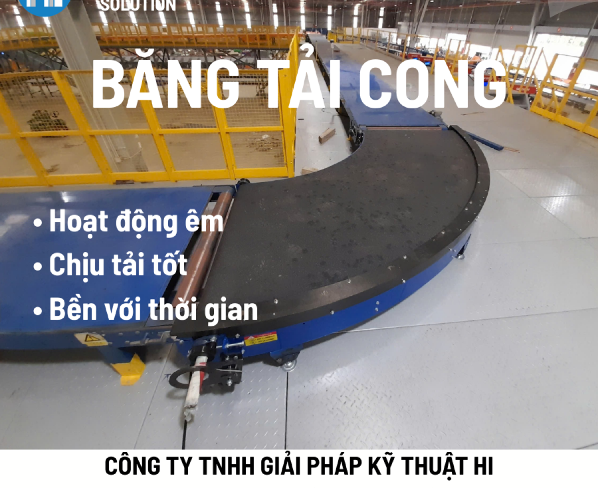 Băng tải cong sử dụng belt PVK