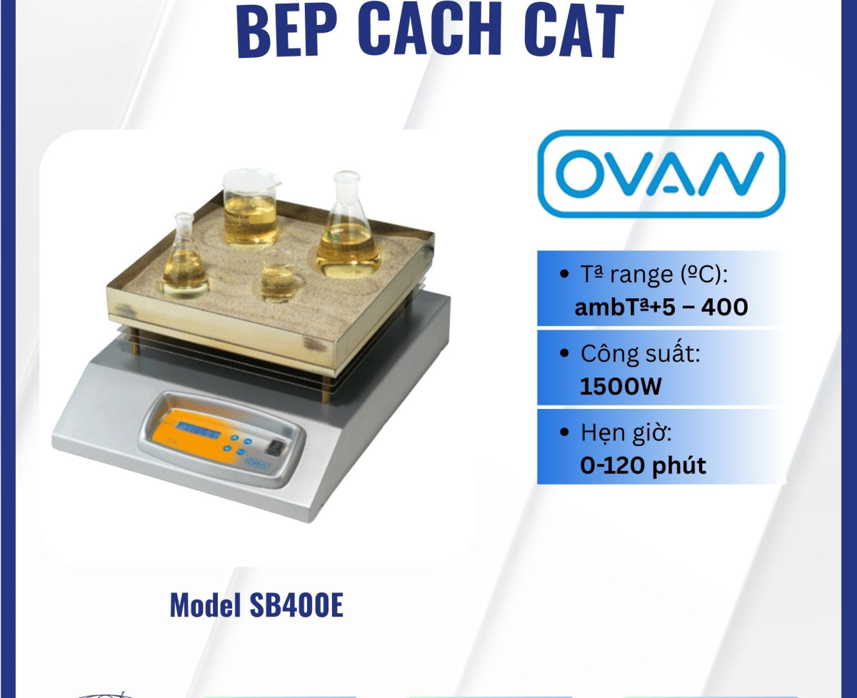 Bếp Gia Nhiệt Dùng Cát Hiển Thị Số Ovan-model SB400E