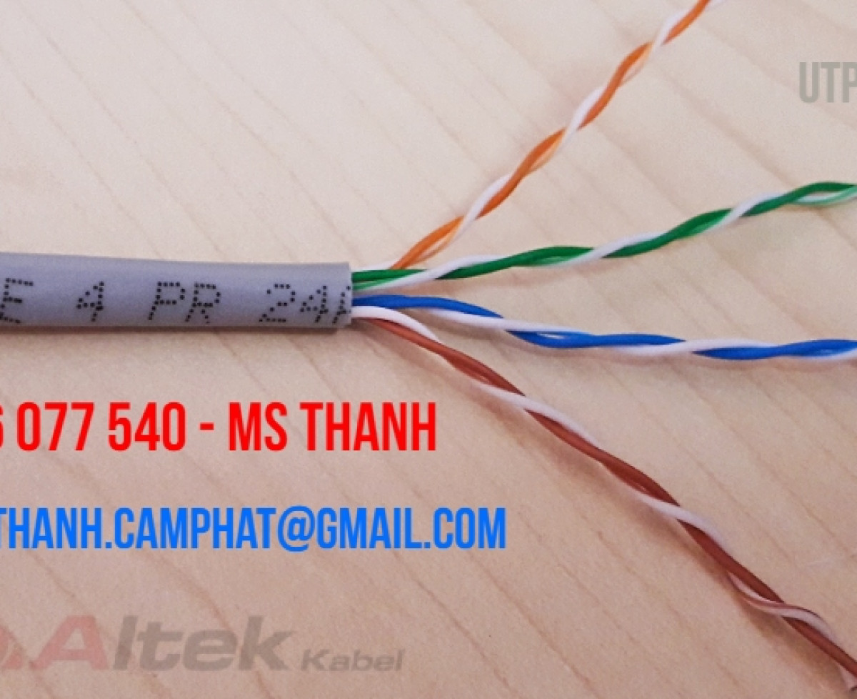 Cáp mạng Lan cat5e - Cáp mạng Altek Kabel UTP Cat5e, network cable