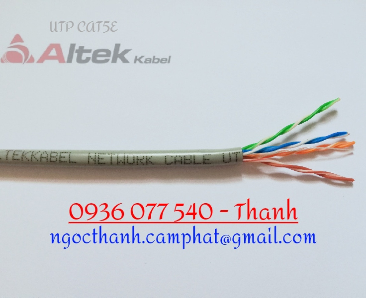 Cáp mạng Lan cat5e - Cáp mạng Altek Kabel UTP Cat5e, network cable