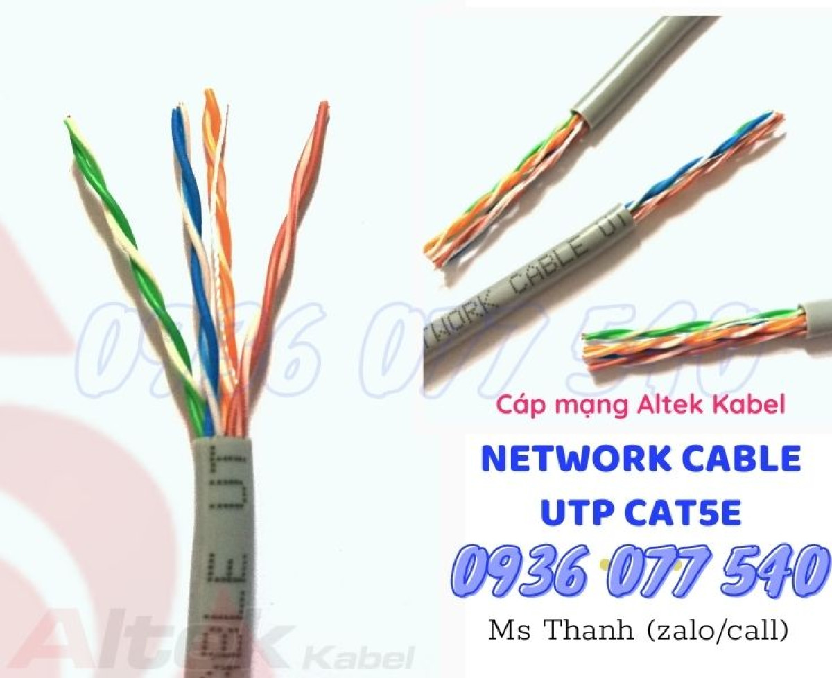 Cáp mạng Lan cat5e - Cáp mạng Altek Kabel UTP Cat5e, network cable