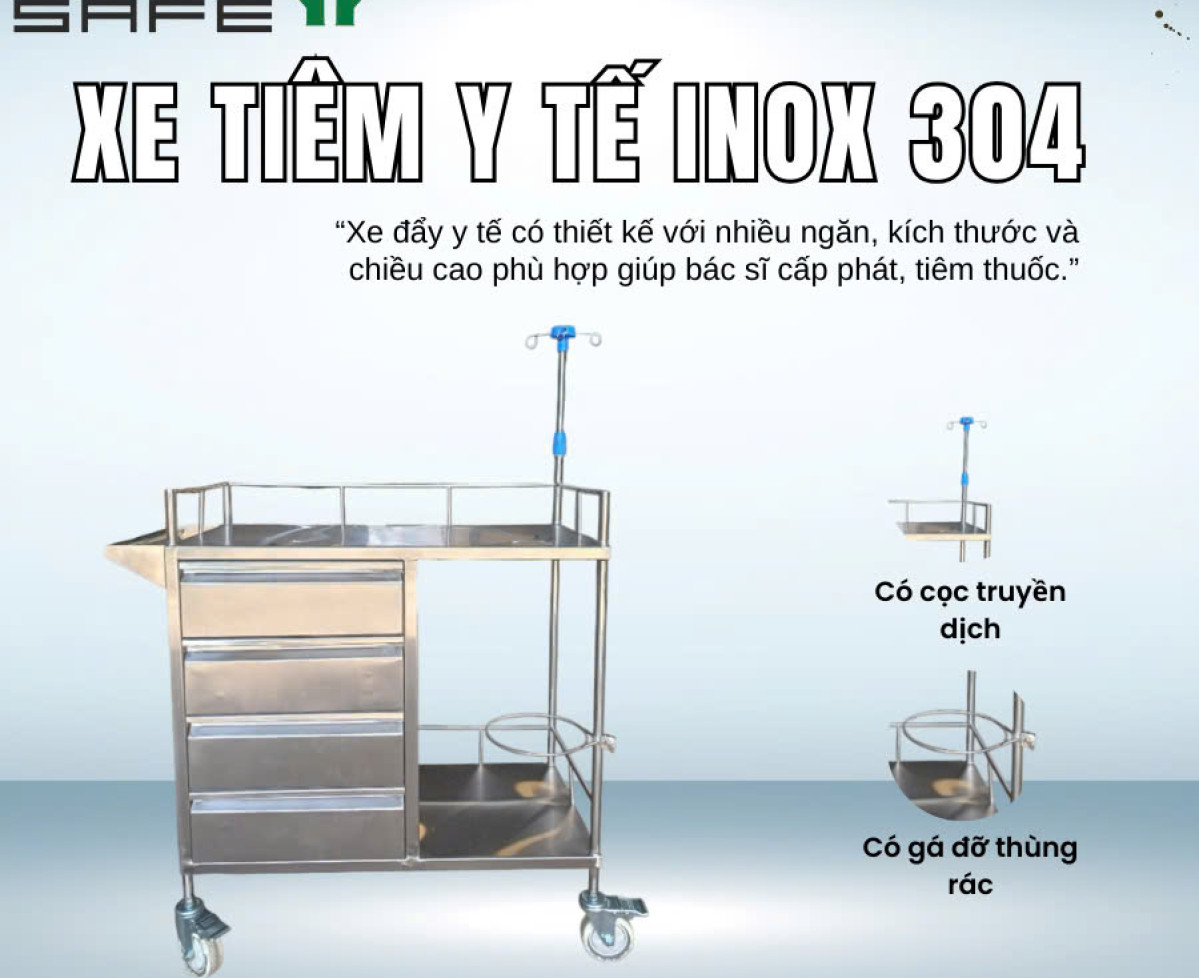 Xe đẩy y tế Lamsafe Tại Gian hàng I7 & I8 | Vietnam Medipharm 2025