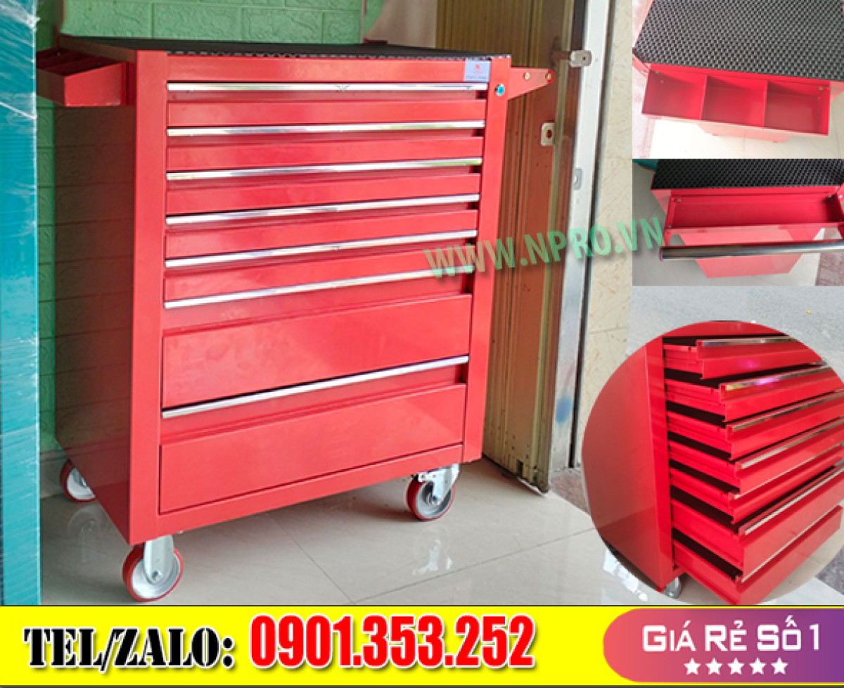 Tủ Đồ Nghề Cơ Khí, Xe Đẩy Dụng Cụ 3 Ngăn