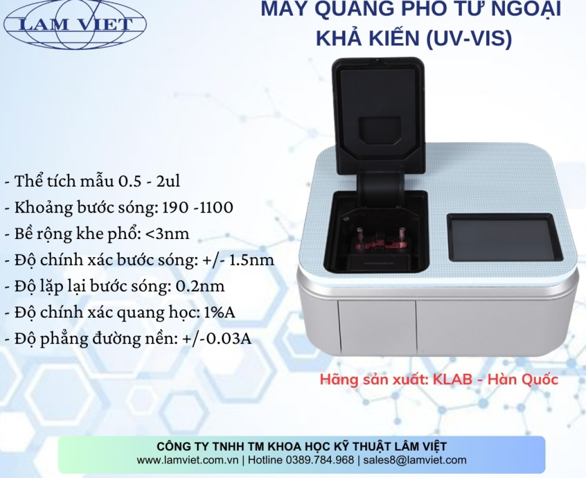 MÁY QUANG PHỔ TỬ NGOẠI KHẢ KIẾN UV-VIS – OPTIZEN BIO-M