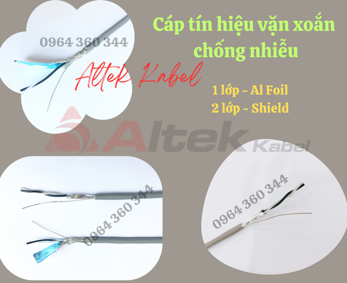 Cáp tín hiệu chống nhiễu vặn xoắn 18awg 1pair/2pair/3pair/4pair