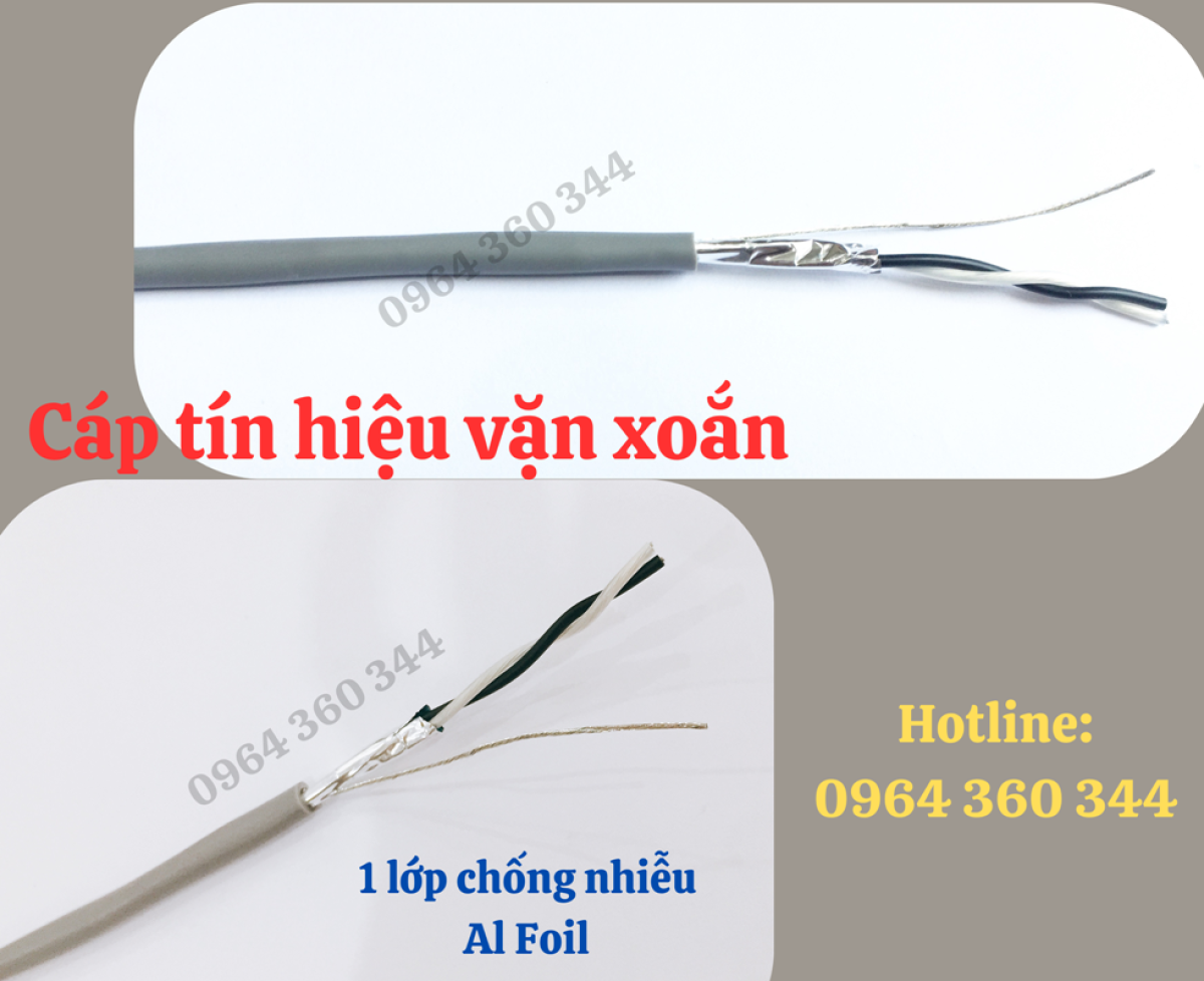 Cáp tín hiệu chống nhiễu vặn xoắn 18awg 1pair/2pair/3pair/4pair