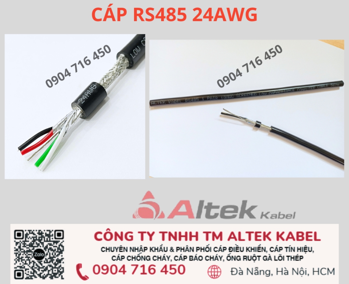 Cáp solar RS485 24awg tại Đà Nẵng, Hà Nội, Sài Gòn