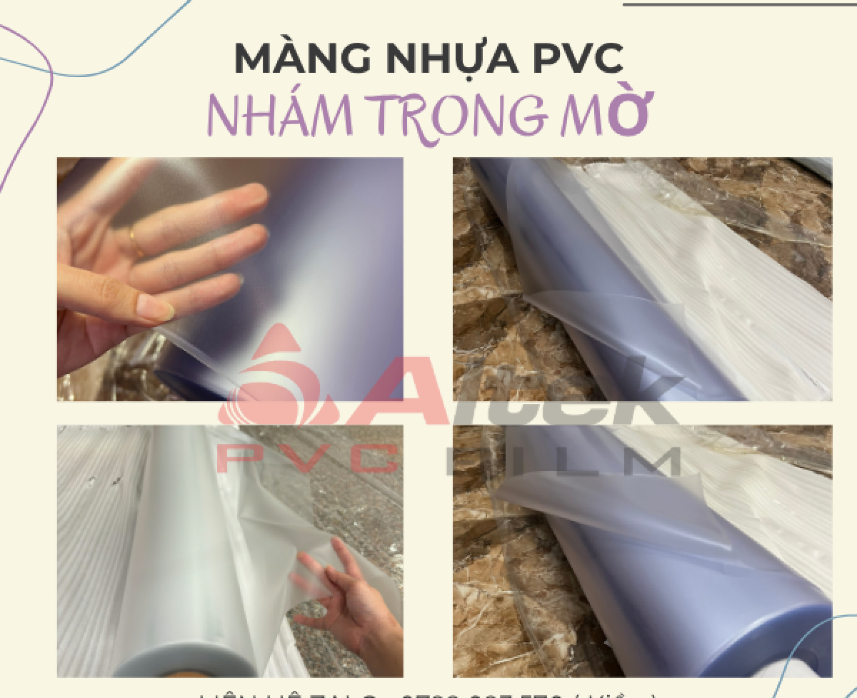 Màng nhựa pvc nhám trong mờ - bảng giá sỉ