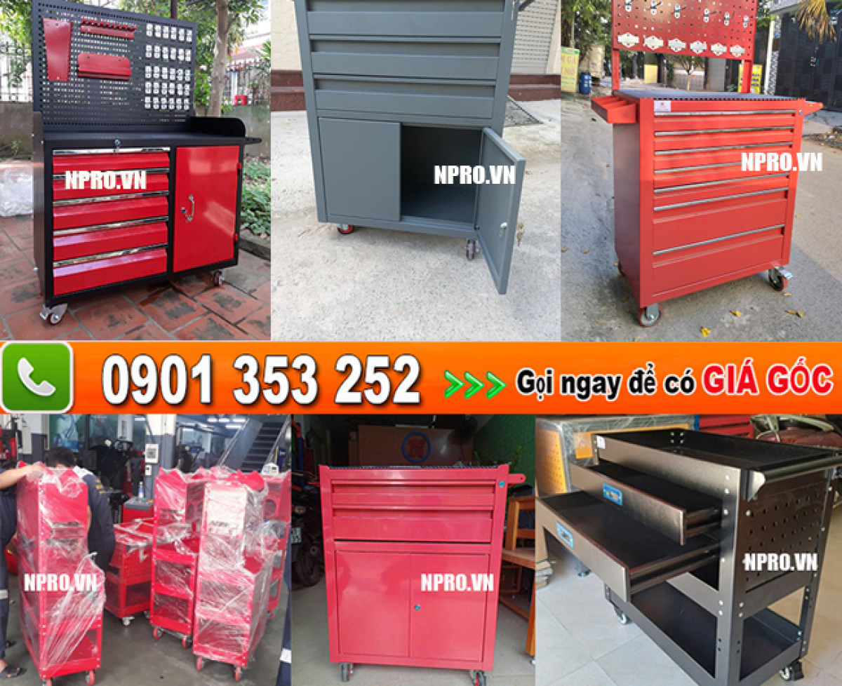 Tủ đồ nghề cơ khí chuyên nghiệp loại 3 ngăn, 6 ngăn