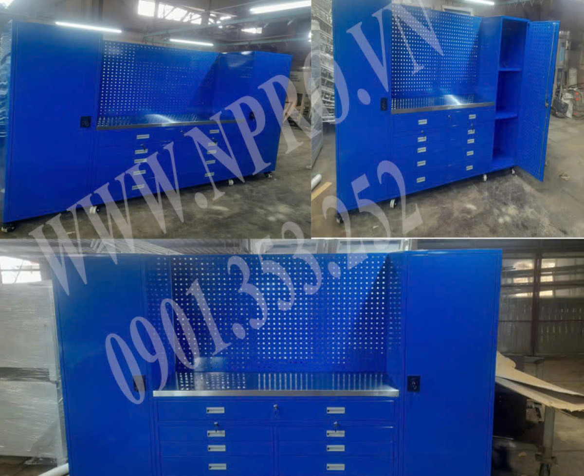 Tủ treo dụng cụ / vật tư thiết bị trong nhà máy sx, xưởng cơ khí