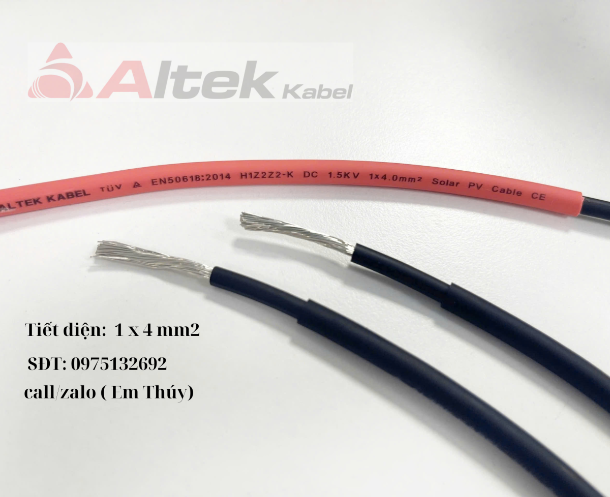 Cáp điện solar 4mm - Cáp điện mặt trời Altek Kabel
