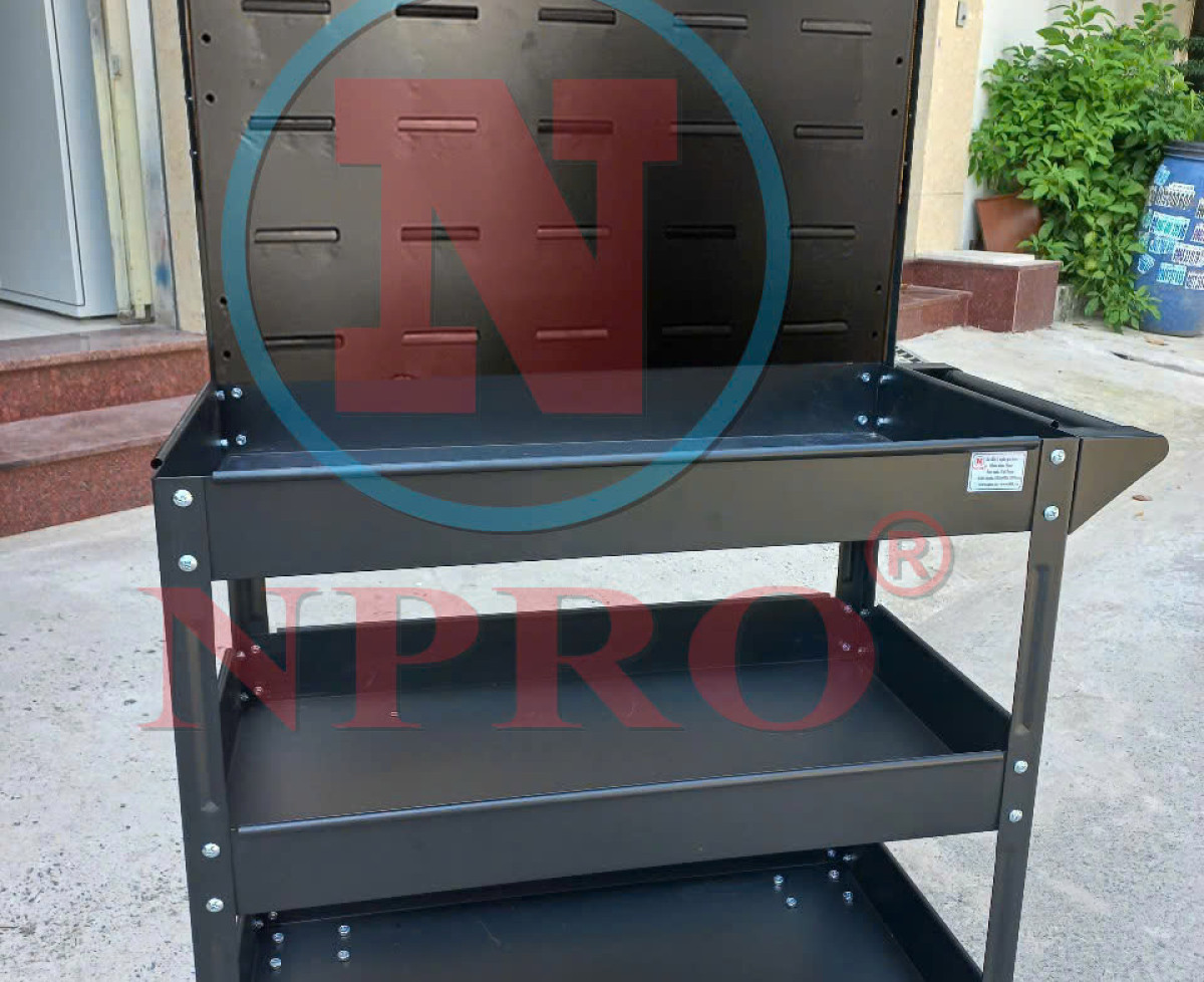 Xe  đẩy 3 ngăn để dụng cụ KT 400x830x810mm