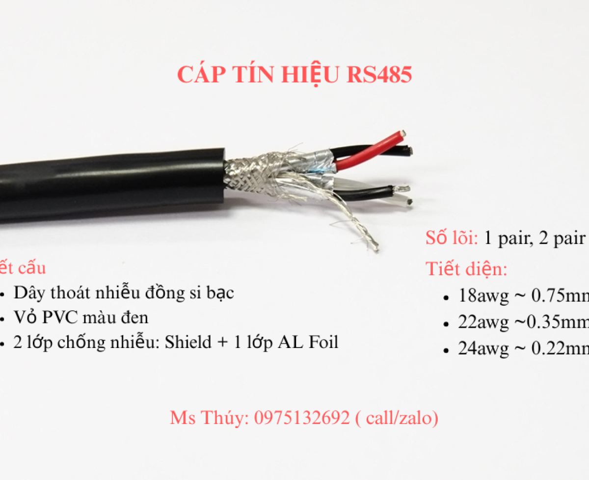 Cáp tín hiệu truyền thông RS485