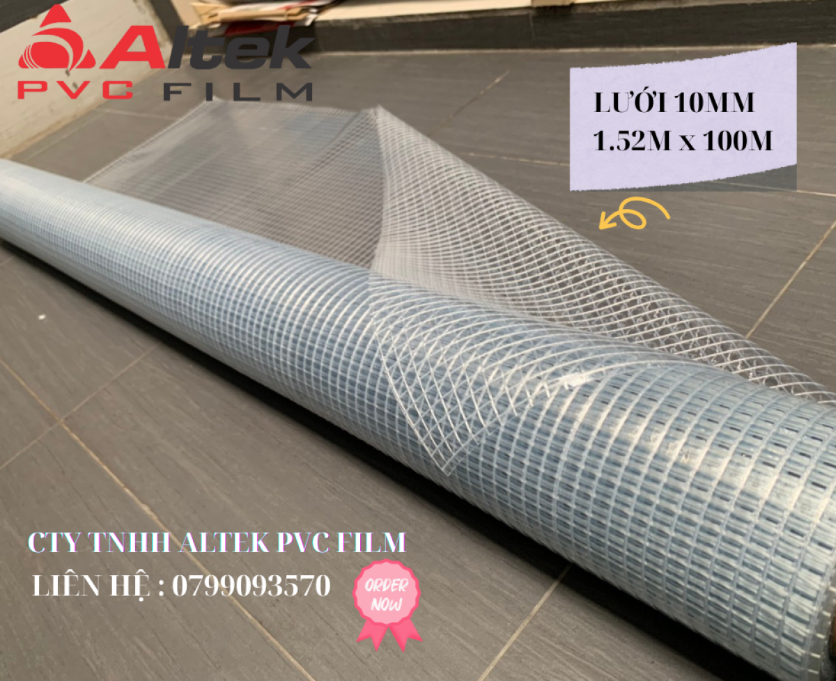 Màng nhựa pvc kẹp lưới 10mm - tổng kho toàn quốc