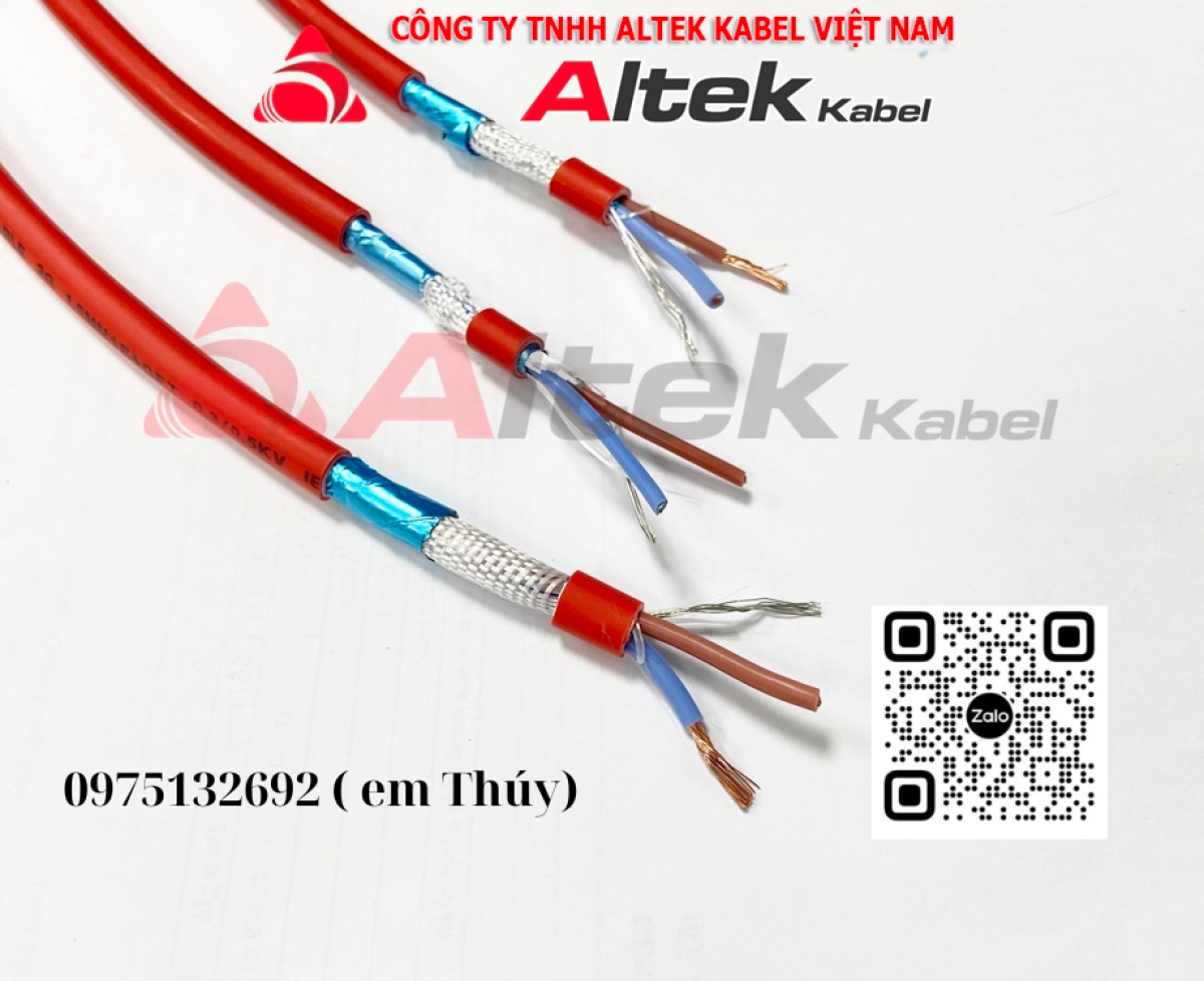 Cáp tín hiệu lõi xoắn, chống cháy, chống nhiễu 2 lõi