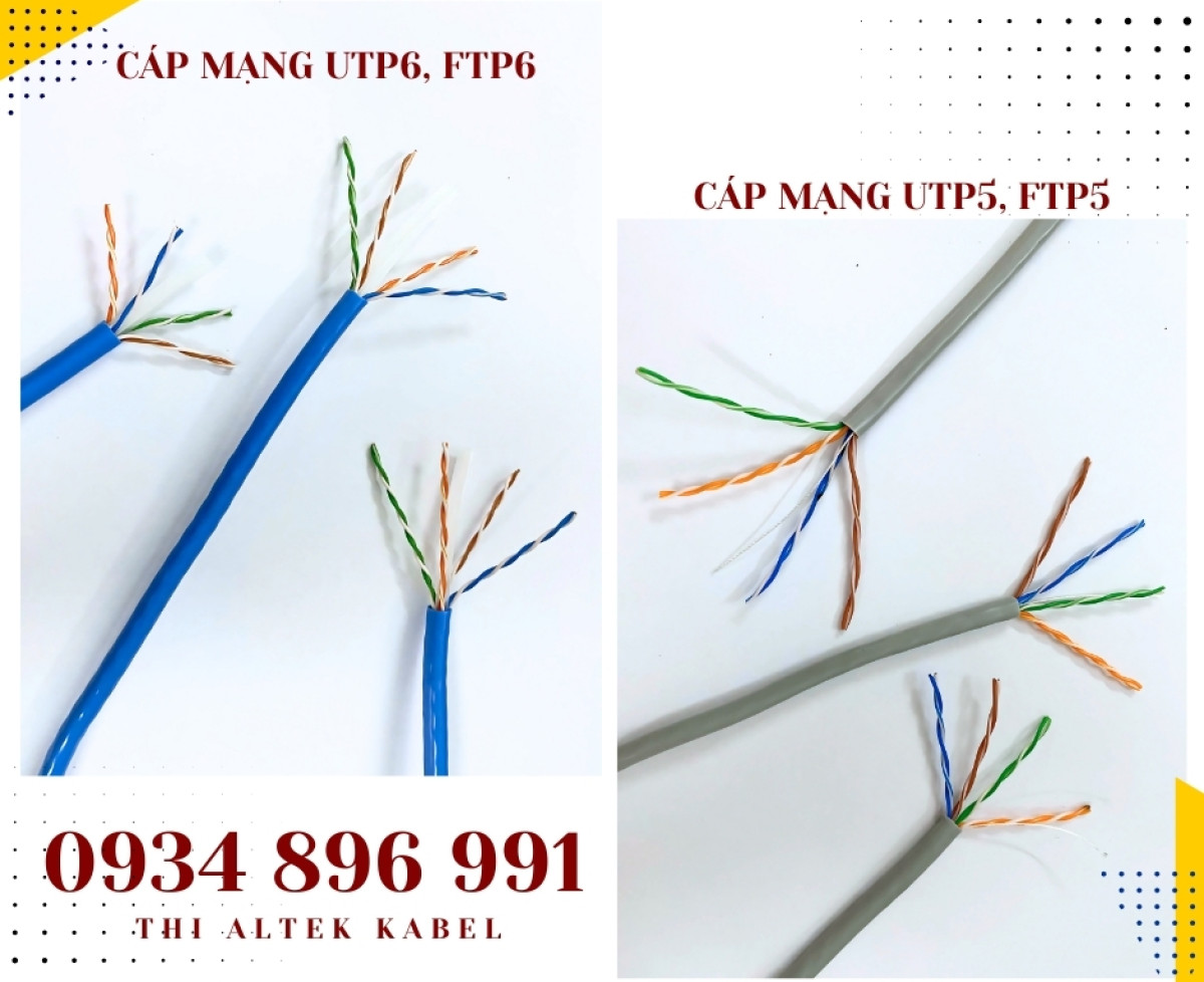 Cáp mạng Altek kabel UTP Cat5e, UTP Cat6, FTP5e, FTP6