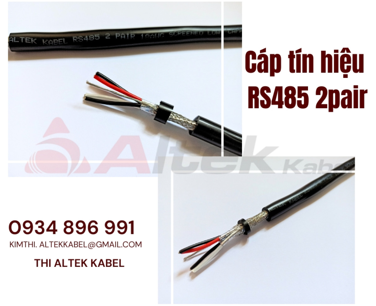 Cáp điều khiển RS485 24AWG 2 Pair ALTEK KABEL