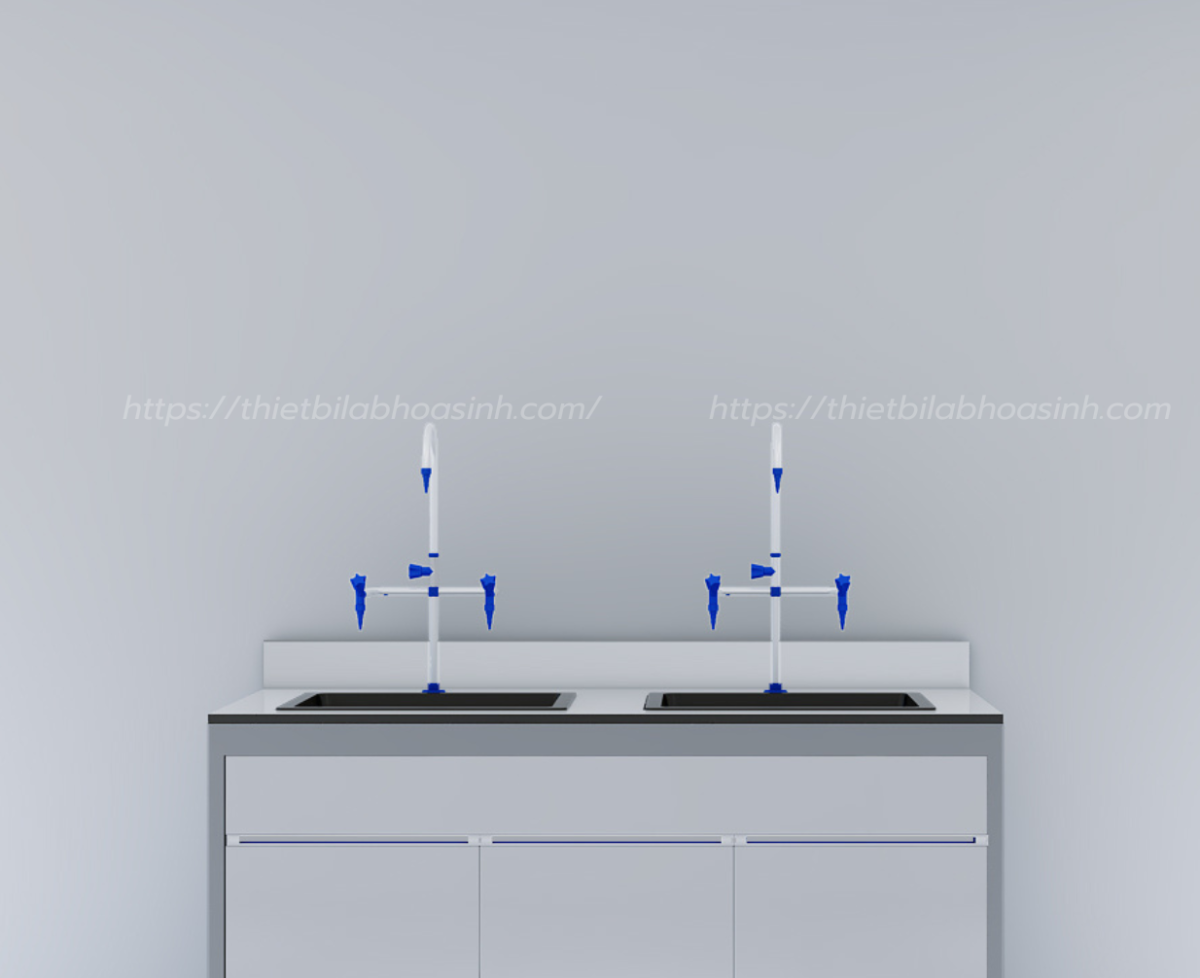 BÀN THÍ NGHIỆM HAI CHẬU RỬA  1500mm