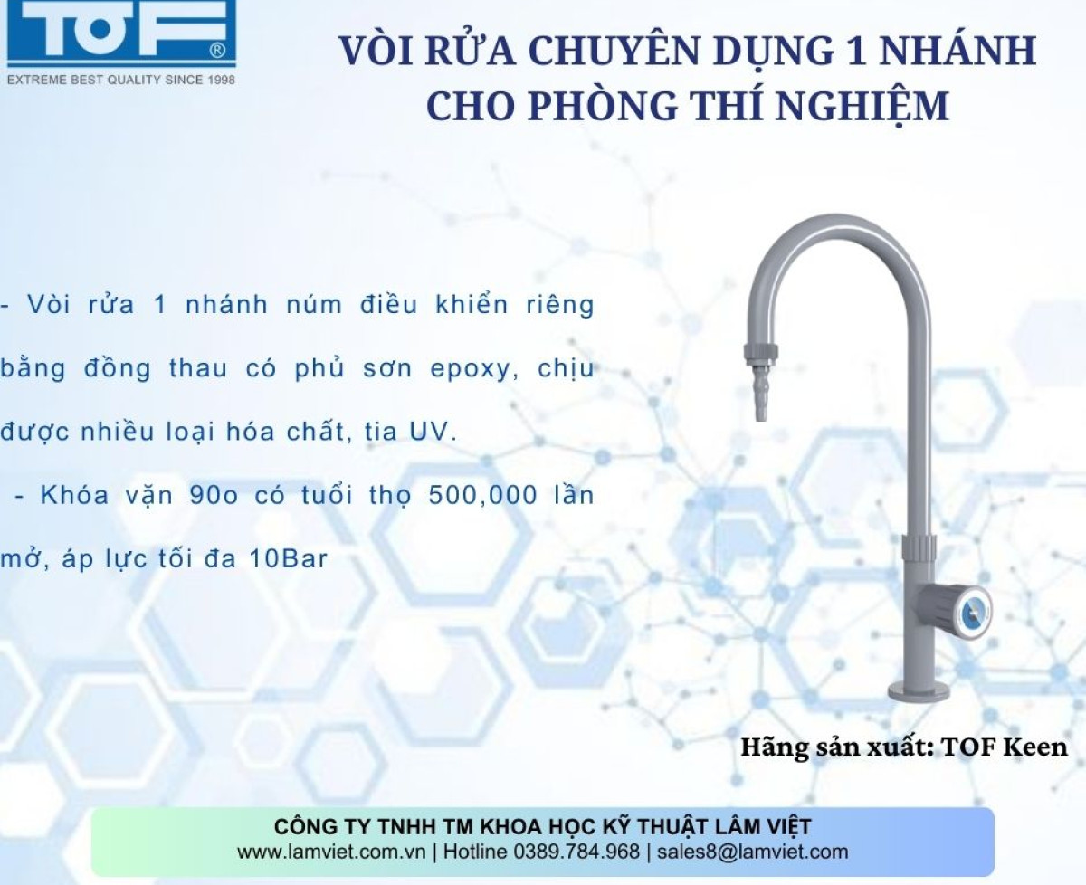 Vòi rửa chuyên dụng cho phòng thí nghiệm