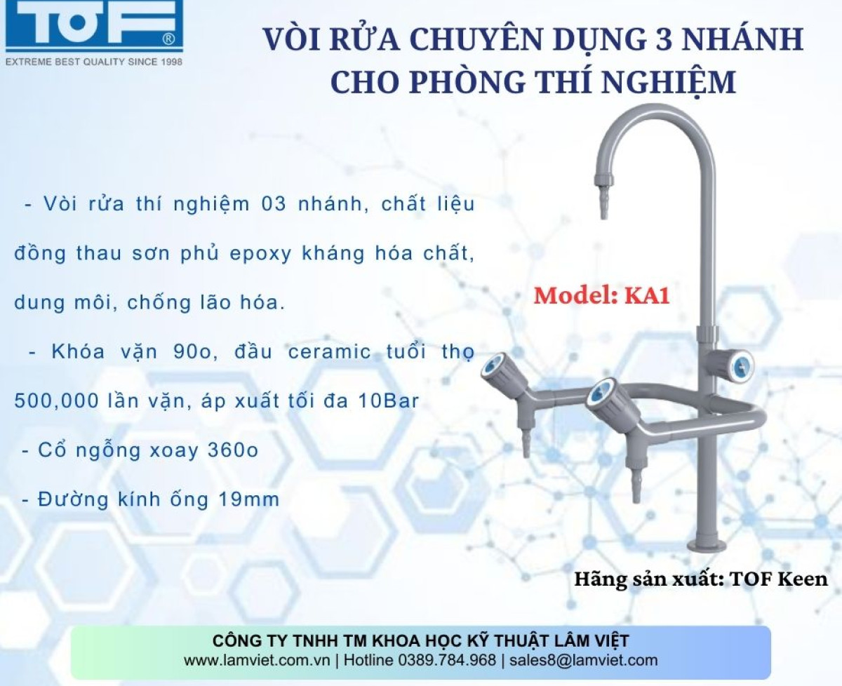 Vòi rửa chuyên dụng cho phòng thí nghiệm