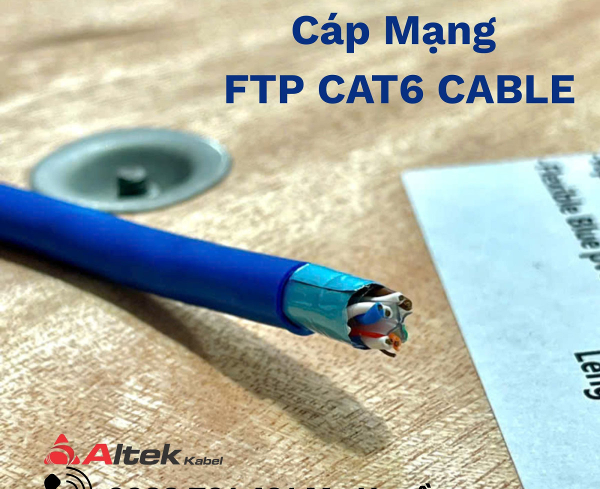 Cáp mạng FTP Cat6 Cable 4Pair 23AWG AL Foil