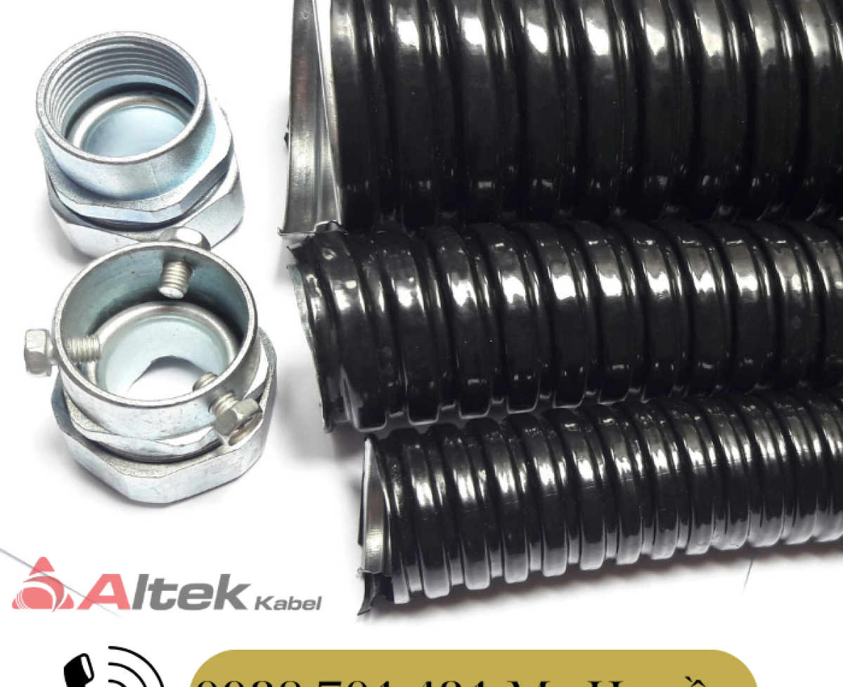 Ống ruột gà lõi thép + đầu nối