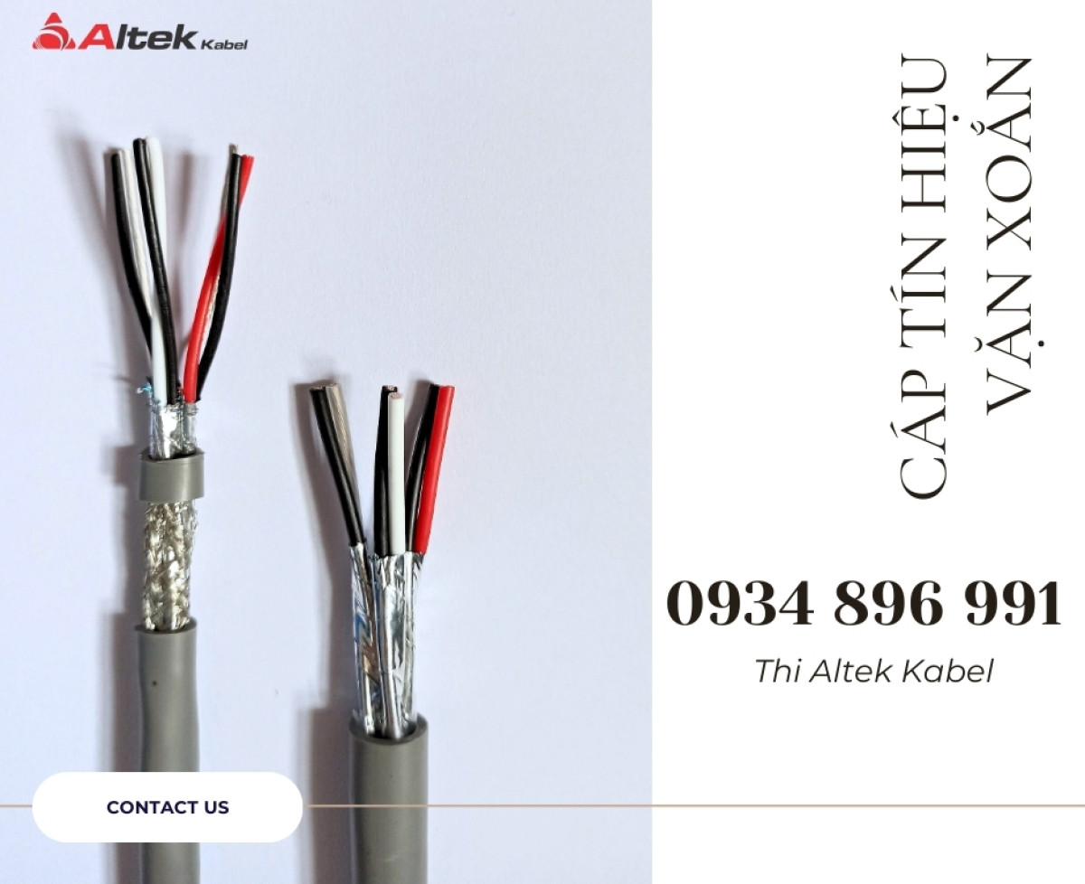 Cáp tín hiệu AWG vặn xoắn 2 lớp chống nhiễu Altek Kabel