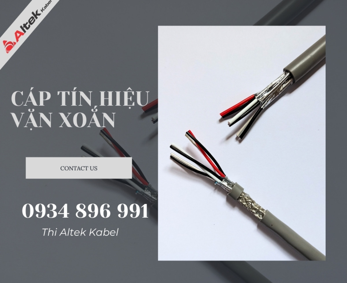 Cáp tín hiệu AWG vặn xoắn 2 lớp chống nhiễu Altek Kabel