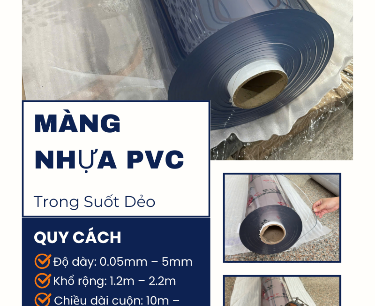 Cửa hàng màng nhựa pvc trong suốt / giá rẻ tại Cần Thơ