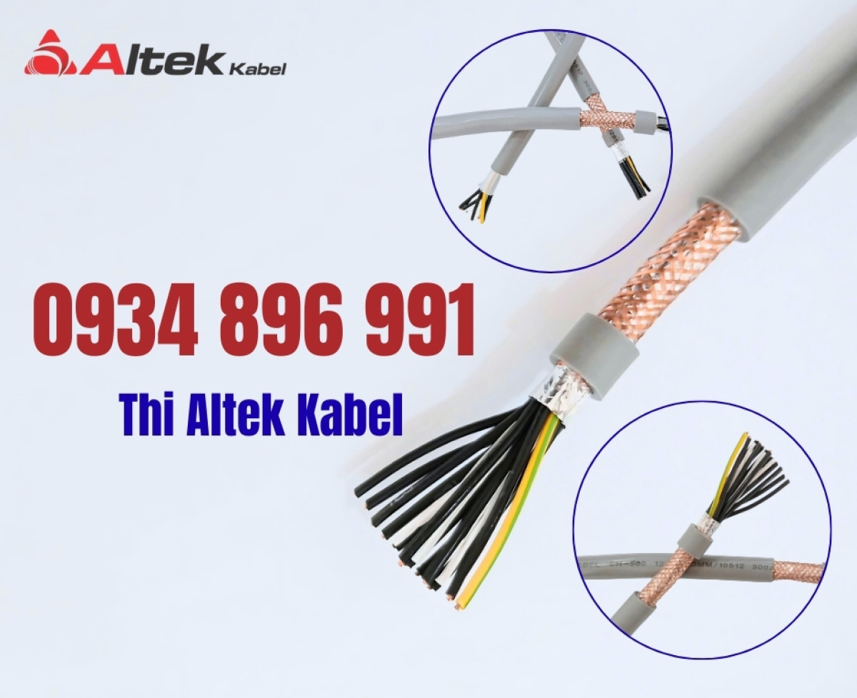 Cáp điều khiển, cáp tín hiệu 12×0.75mm2 có lưới chống nhiễu Altek Kabel