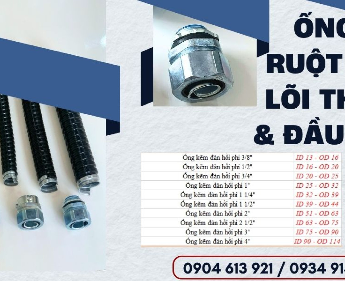Ốngs ruột gà lõi thép mã kẽm bọc nhựa PVC Đà Nẵng, HCM, Hà Nội