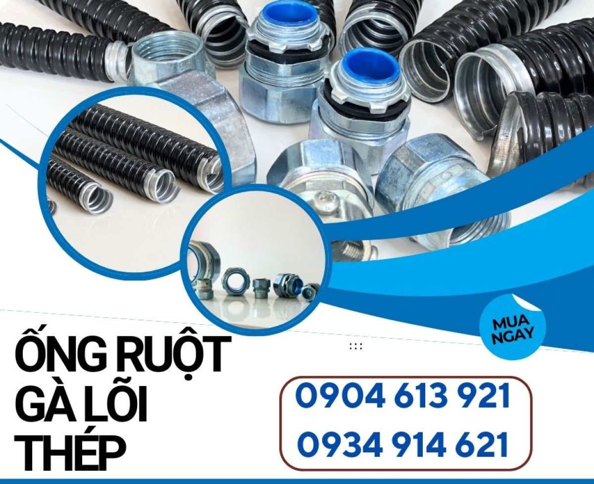 Ốngs ruột gà lõi thép mã kẽm bọc nhựa PVC Đà Nẵng, HCM, Hà Nội