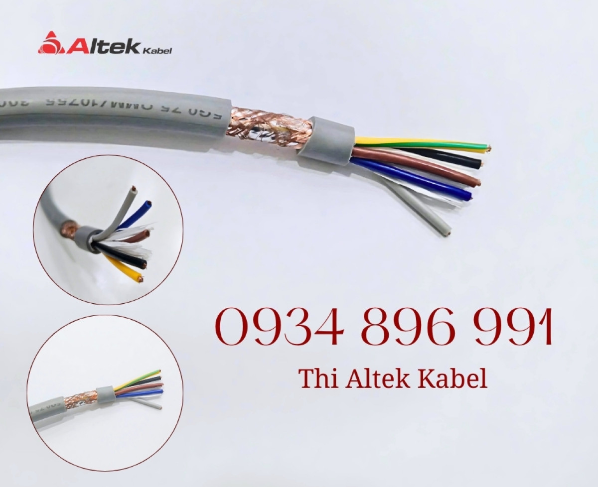 Cáp điều khiển 5×0.75mm², 5×1.0mm² chống nhiễu Altek Kabel – Giá tốt, hàng sẵn kho