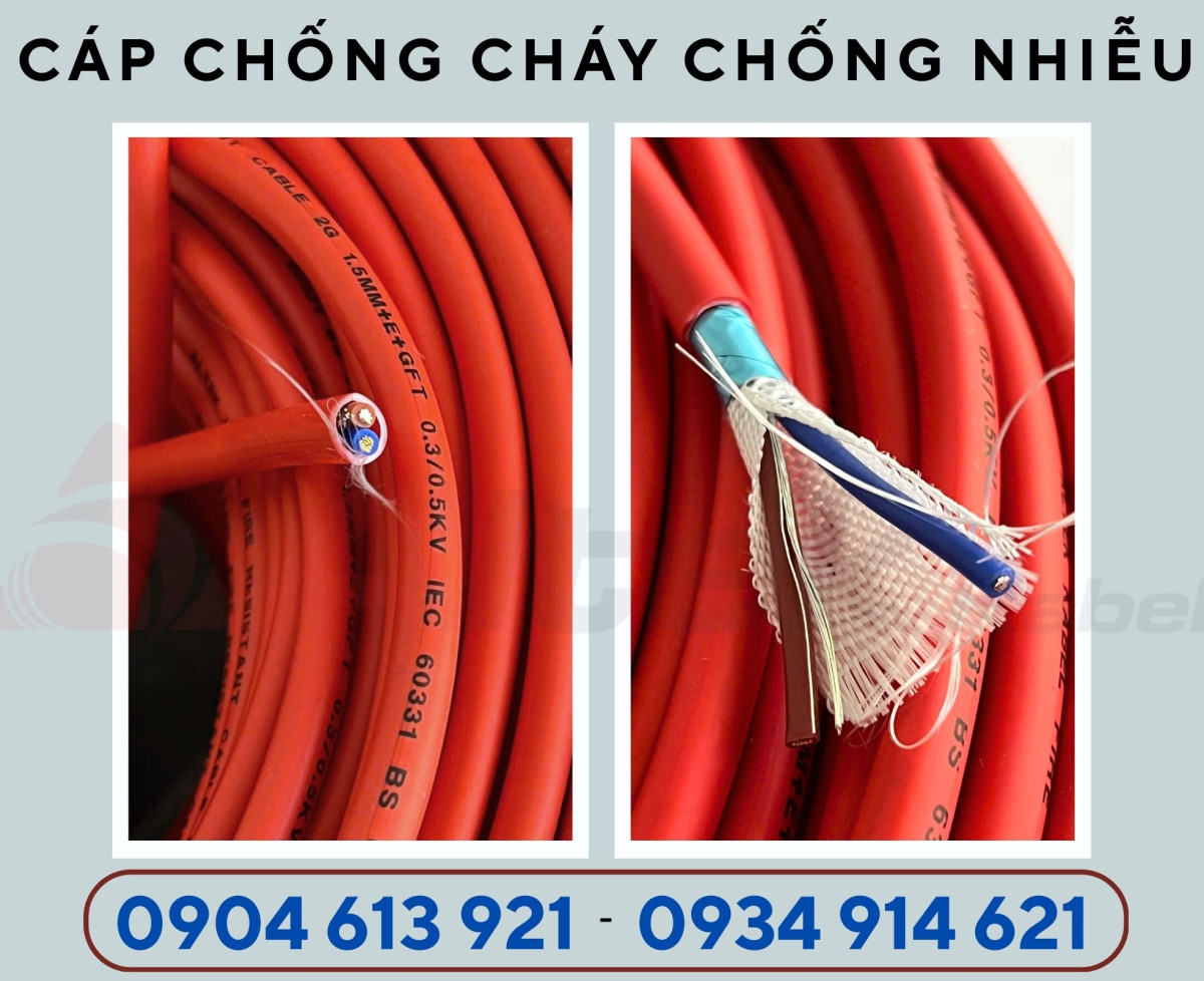 Dây cáp chống cháy chống nhiễu 2x1.5+ E + GFT Altek Kabel
