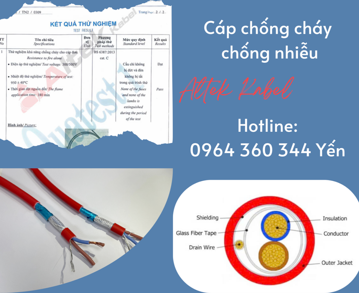Giá tốt cáp chống cháy chống nhiễu Altek Kabel 2x0.75 tại HCM