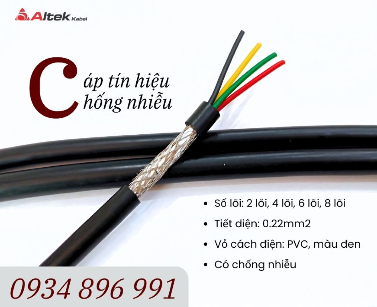Cáp Tín Hiệu Chống Nhiễu 2×0.22mm – Dây Tín Hiệu 2x24AWG Altek Kabel
