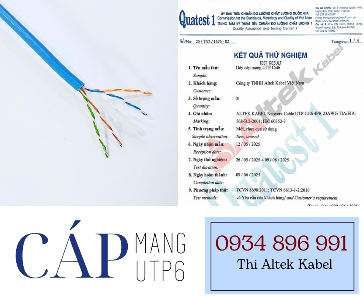 Cáp Mạng UTP/FTP Cat6 – Hỗ Trợ Hệ Thống Camera & Mạng Văn Phòng