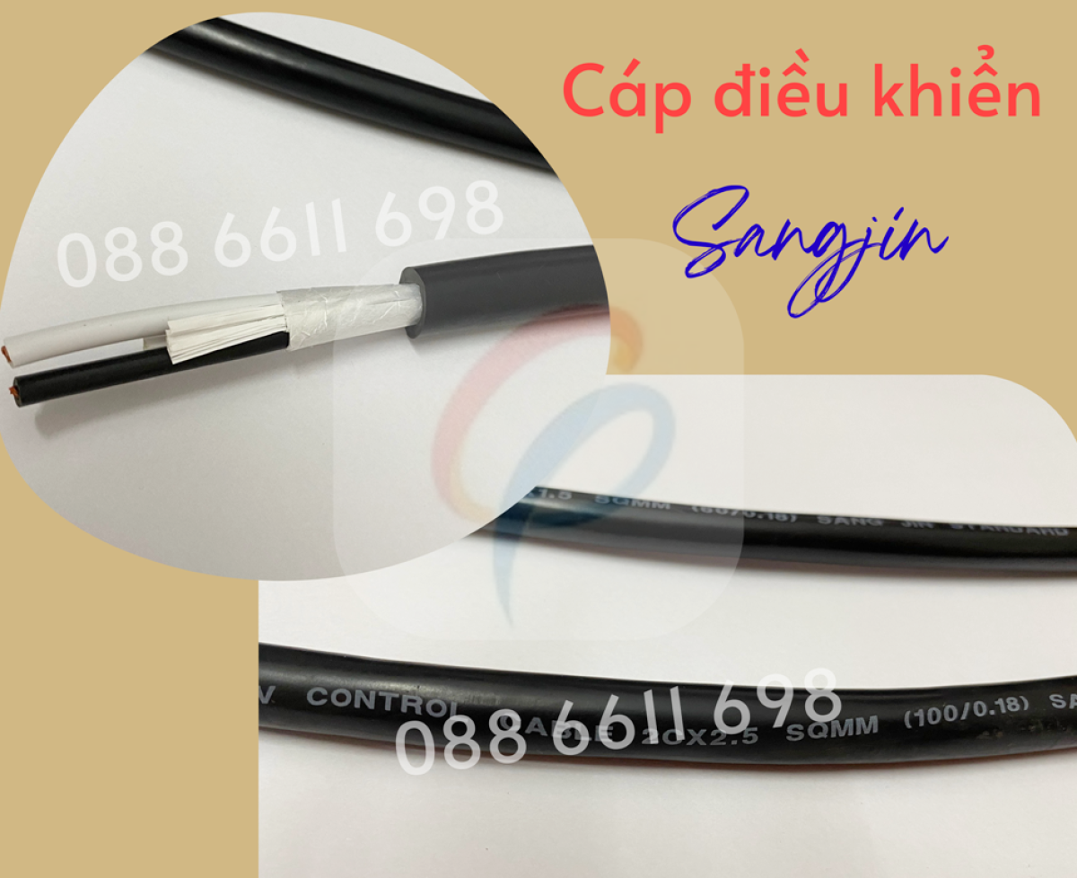 Cáp điều khiển 2x1.25 Sangjin sẵn kho HCM
