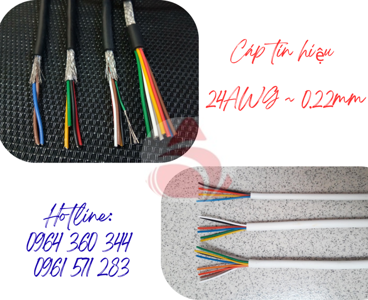 Cáp tín hiệu chống nhiễu/Cáp báo cháy 0.22mm giá tốt