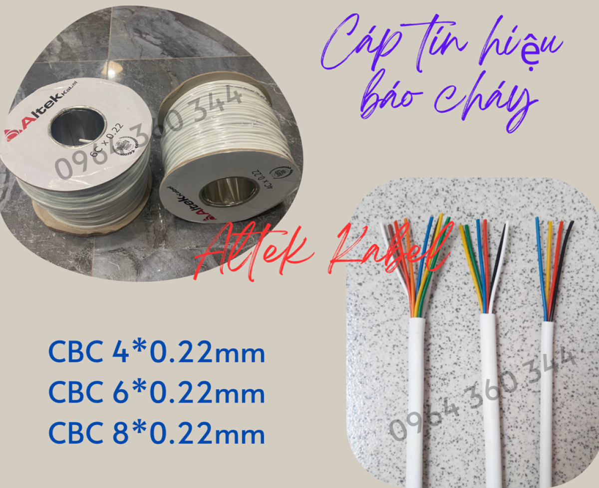 Cáp tín hiệu chống nhiễu/Cáp báo cháy 0.22mm giá tốt