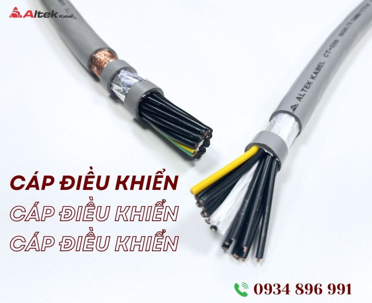 Cáp Điều Khiển 16x0.5mm² Altek Kabel – Có Lưới Chống Nhiễu, Giao Toàn Quốc
