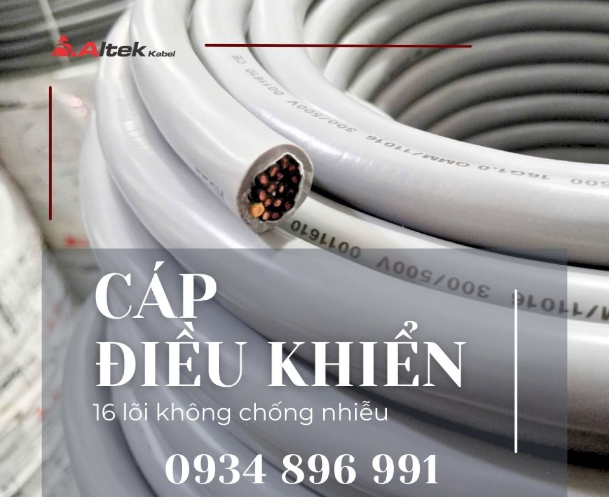 Cáp Điều Khiển 16x0.5mm² Altek Kabel – Có Lưới Chống Nhiễu, Giao Toàn Quốc