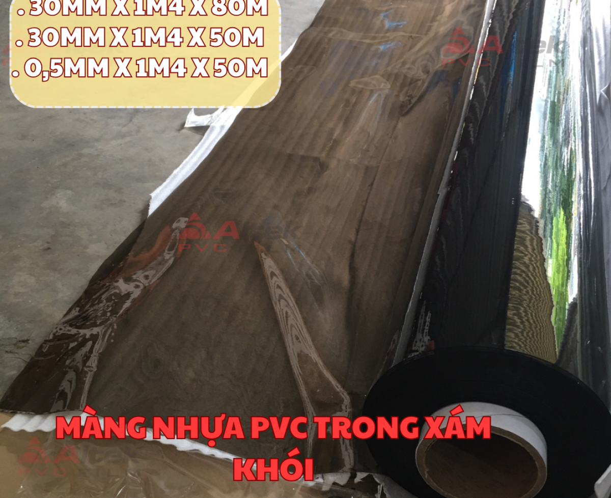 SỈ màng nhựa pvc dẻo trong màu xám khói - giá rẻ