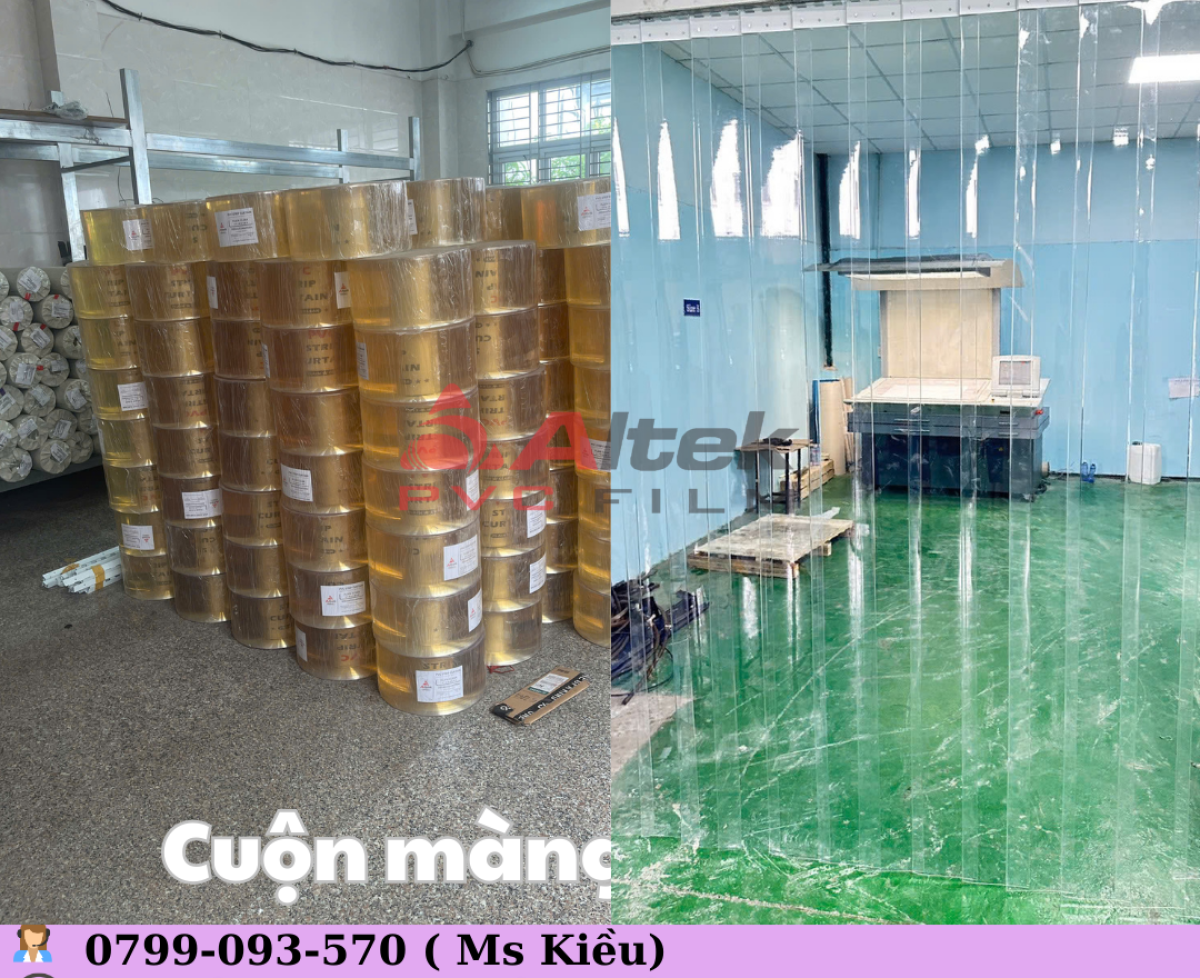 Giá tận xưởng cuộn rèm nhựa ngăn lạnh - giá rẻ tại Bình Dương