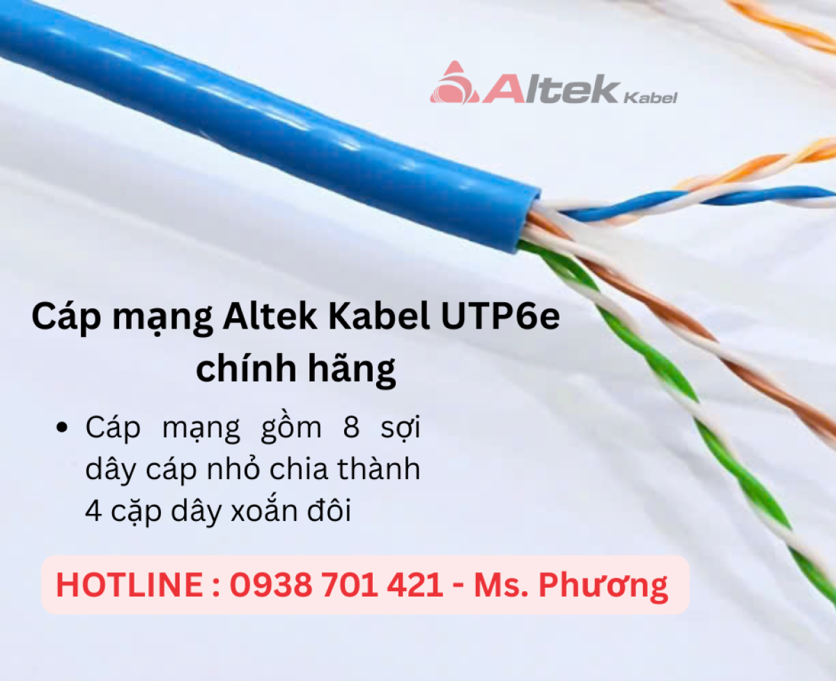 Cáp mạng Altek Kabel UTP6e chính hãng