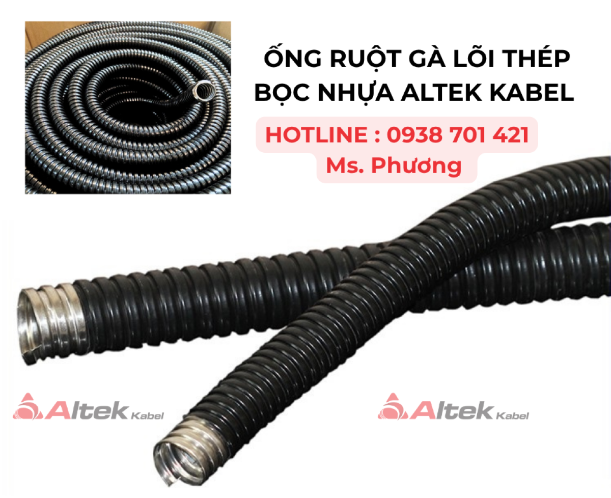 Ống ruột gà lõi thép bọc nhựa Altek Kabel