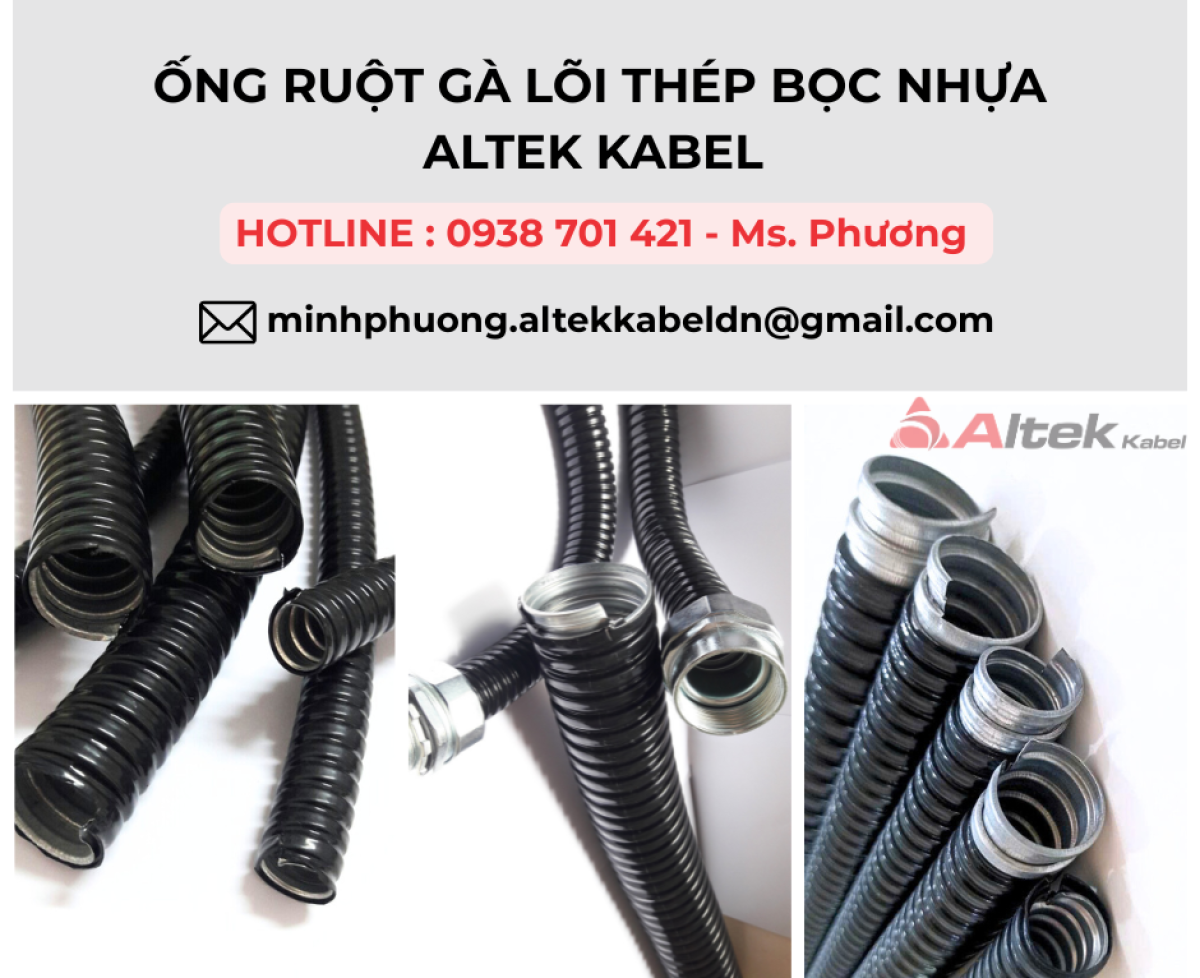 Ống ruột gà lõi thép bọc nhựa Altek Kabel