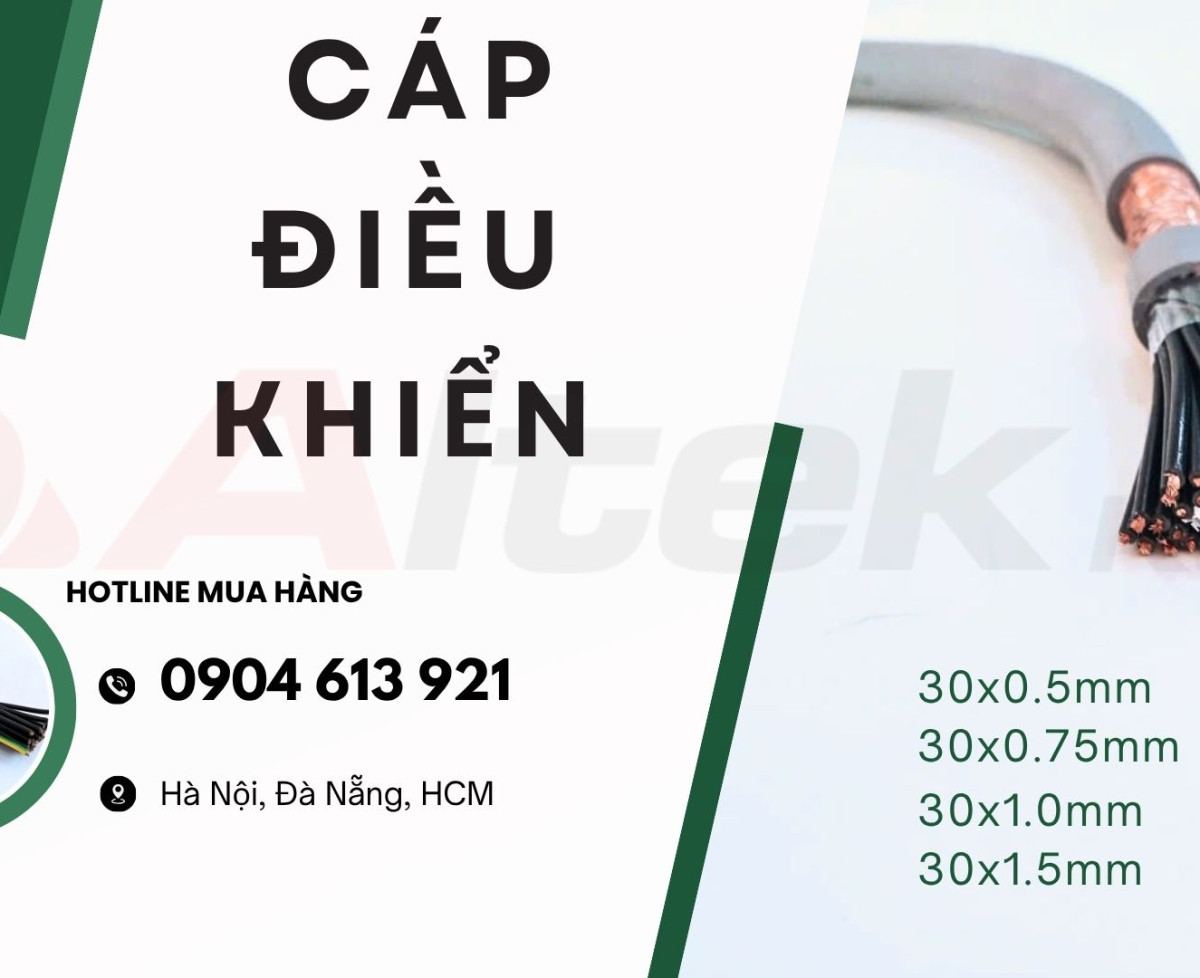 Cáp điều khiển 30 lõi chống nhiễu 30x0.5mm/30x0.75mm/30x1.0/30x1.5mm Altek Kabel