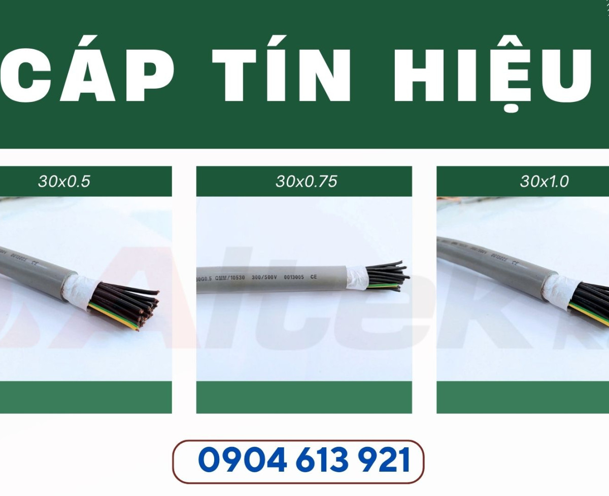 Cáp điều khiển 30 lõi chống nhiễu 30x0.5mm/30x0.75mm/30x1.0/30x1.5mm Altek Kabel