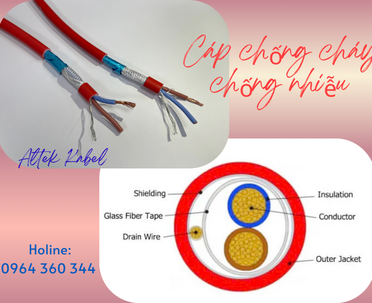 Cáp báo cháy chống cháy chống nhiễu 2x1.5 sẵn kho